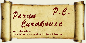 Perun Curaković vizit kartica